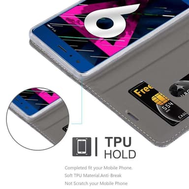 Honor 9 lommebokdeksel etui (grå)