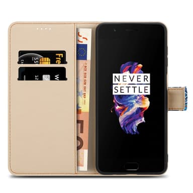 OnePlus 5 lommebokdeksel etui (blå)