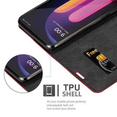 LG V60 ThinQ lommebokdeksel case (rød)