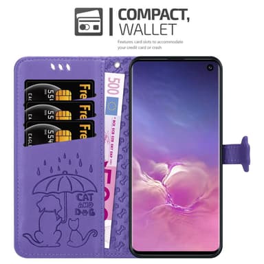Samsung Galaxy S10 4G lommebokdeksel case (lilla)