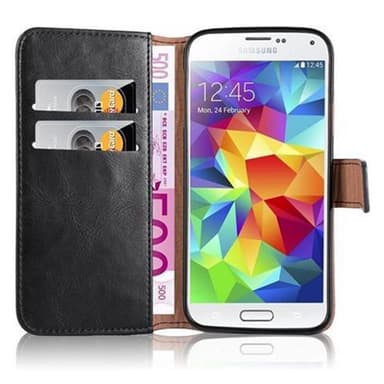 Samsung Galaxy S5 / S5 NEO lommebokdeksel etui (svart)