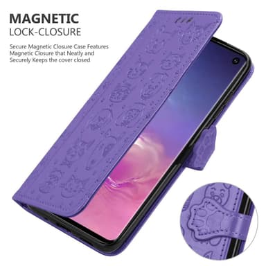 Samsung Galaxy S10 4G lommebokdeksel case (lilla)