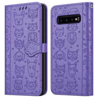 Samsung Galaxy S10 4G lommebokdeksel case (lilla)