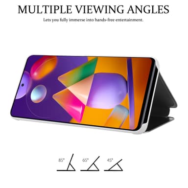 Samsung Galaxy M31s lommebokdeksel etui (sølv)