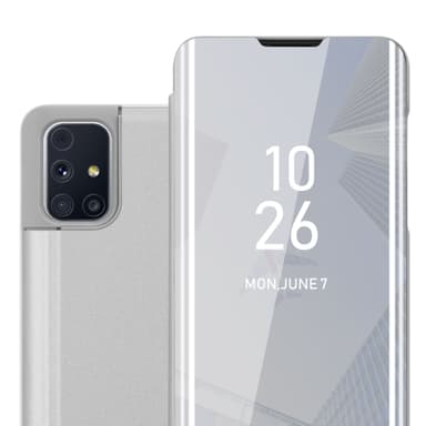 Samsung Galaxy M31s lommebokdeksel etui (sølv)