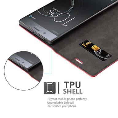 Sony Xperia XZ PREMIUM lommebokdeksel case (rød)