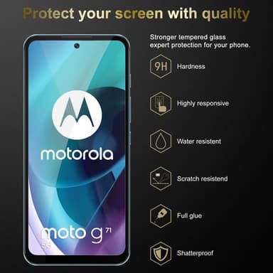 Motorola MOTO G71 5G Skjermbeskytter Skärmskydd (svart)