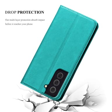 Samsung Galaxy S22 lommebokdeksel case (turkis)