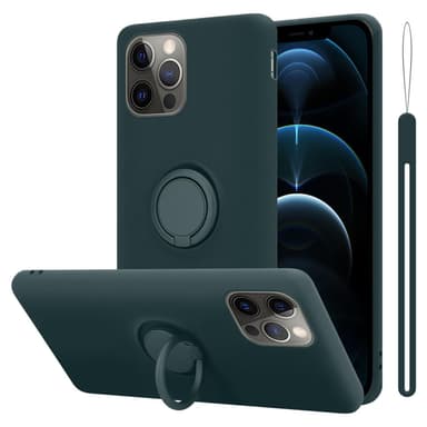 Deksel iPhone 12 PRO MAX Ring Case (grønn)