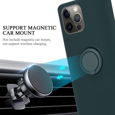 Deksel iPhone 12 PRO MAX Ring Case (grønn)