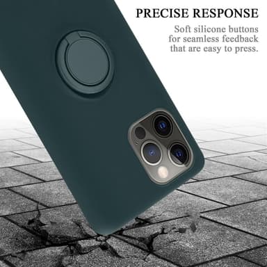 Deksel iPhone 12 PRO MAX Ring Case (grønn)