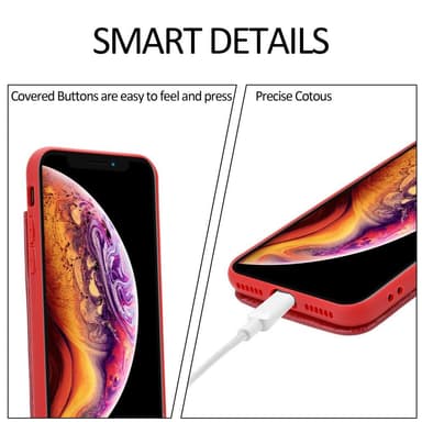 iPhone X / XS Deksel Kunstskinn (rød)
