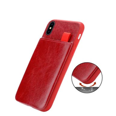 iPhone X / XS Deksel Kunstskinn (rød)