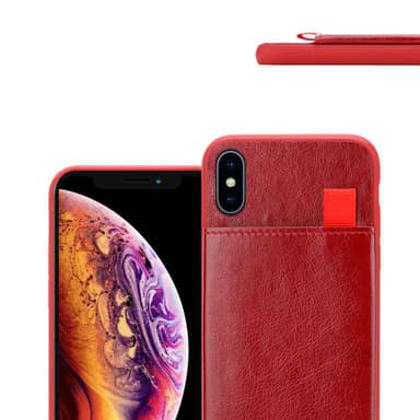 iPhone X / XS Deksel Kunstskinn (rød)
