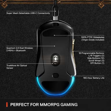 SteelSeries Aerox 9 trådløs gamingmus (WoW LimitedEdition)