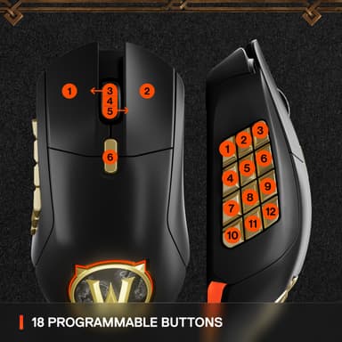 SteelSeries Aerox 9 trådløs gamingmus (WoW LimitedEdition)