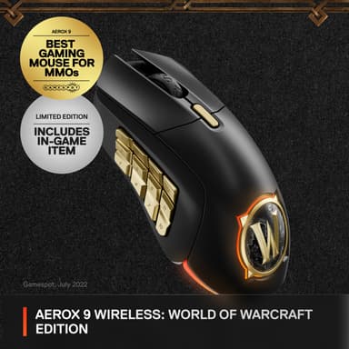 SteelSeries Aerox 9 trådløs gamingmus (WoW LimitedEdition)