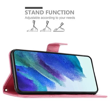 Samsung Galaxy S22 PLUS lommebokdeksel Blomster (rosa)