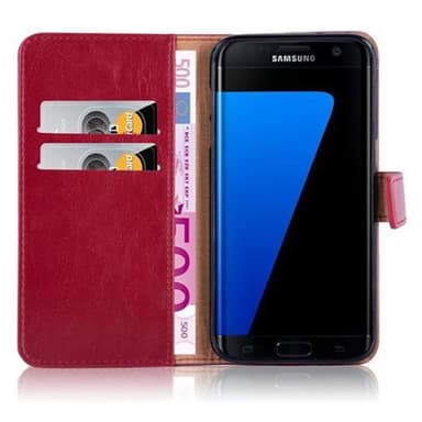 Samsung Galaxy S7 EDGE lommebokdeksel etui (rød)