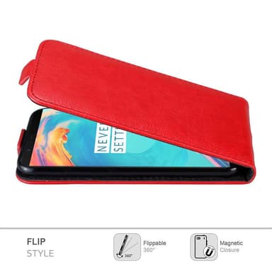OnePlus 5T deksel flip cover (rød)