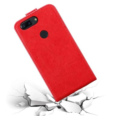 OnePlus 5T deksel flip cover (rød)