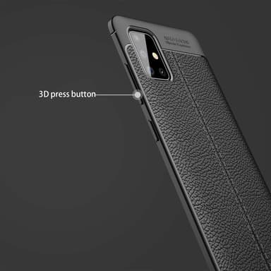 Samsung Galaxy A71 4G Deksel Kunstskinn (svart)