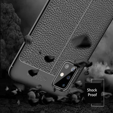 Samsung Galaxy A71 4G Deksel Kunstskinn (svart)