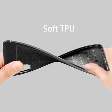Samsung Galaxy A71 4G Deksel Kunstskinn (svart)