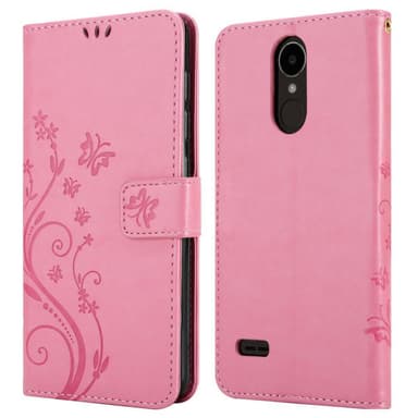 LG K4 2017 lommebokdeksel Blomster (rosa)