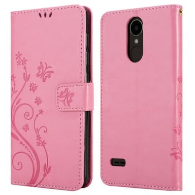 LG K4 2017 lommebokdeksel Blomster (rosa)