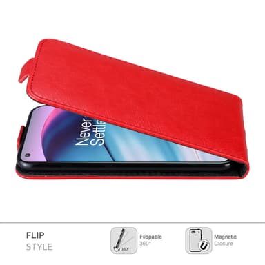 OnePlus Nord CE 5G deksel flip cover (rød)
