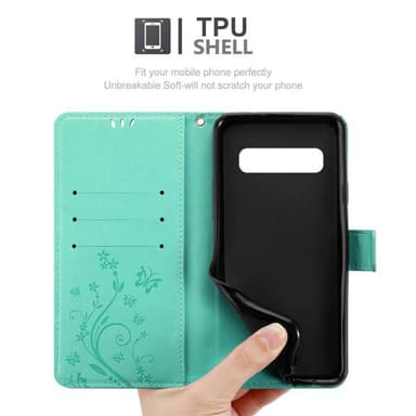 Samsung Galaxy S10 PLUS lommebokdeksel Blomster