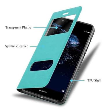 Huawei P10 LITE lommebokdeksel cover (turkis)