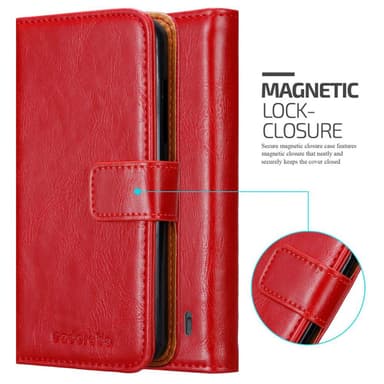 Nokia Lumia 520 / 521 lommebokdeksel etui (rød)