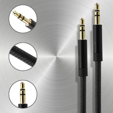 Aux-kabel 3,5 mm lydkabel 1m Stereo jack-kabel