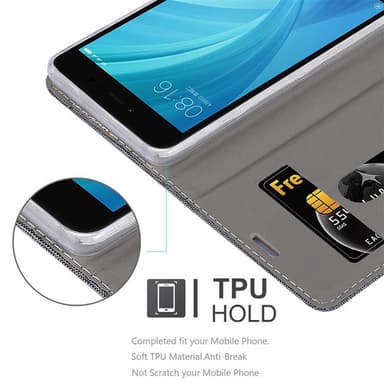 Xiaomi RedMi NOTE 5A PRIME lommebokdeksel etui (grå)
