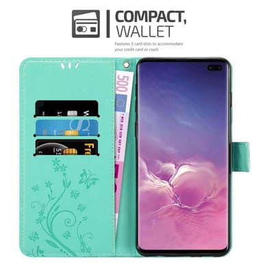 Samsung Galaxy S10 PLUS lommebokdeksel Blomster