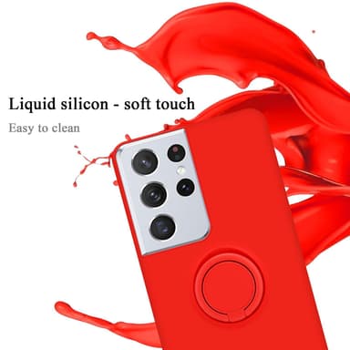 Deksel Samsung Galaxy S24 ULTRA Ring Case (RØD)