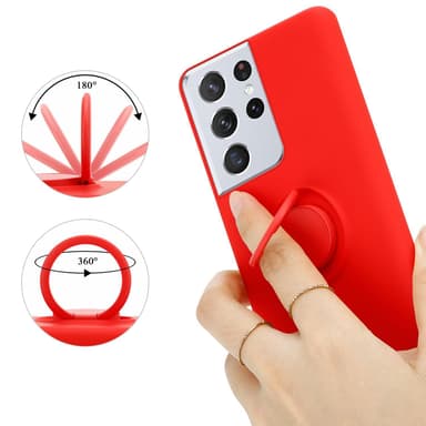 Deksel Samsung Galaxy S24 ULTRA Ring Case (RØD)