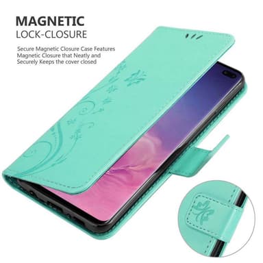Samsung Galaxy S10 PLUS lommebokdeksel Blomster
