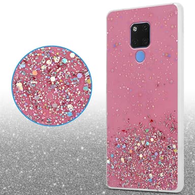 Huawei MATE 20 Silikondeksel Glitter (rosa)