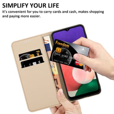 Samsung Galaxy A22 5G lommebokdeksel etui (svart)
