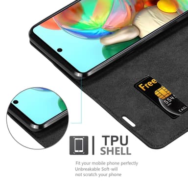 Samsung Galaxy A72 4G / 5G lommebokdeksel case (svart)
