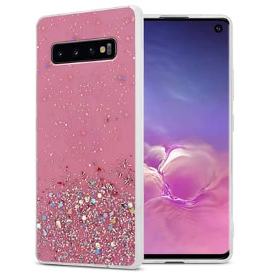 Samsung Galaxy S10 PLUS Silikondeksel Glitter (rosa)