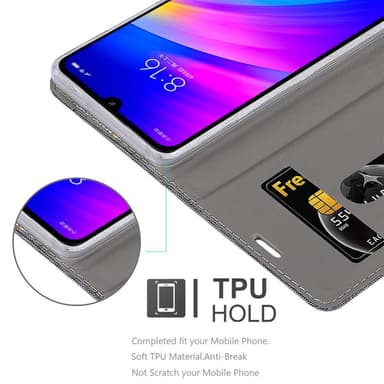 Xiaomi RedMi 7 lommebokdeksel etui (grå)