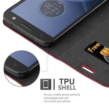 Motorola MOTO Z FORCE lommebokdeksel case (rød)