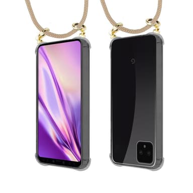 Google PIXEL 4 Deksel med Halskjede (brun)