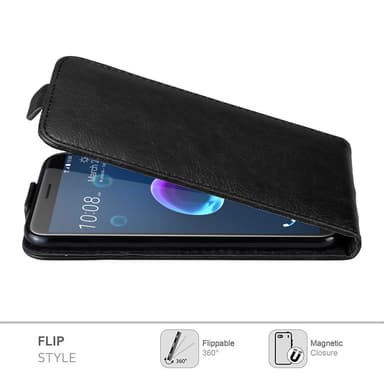 HTC Desire 12 deksel flip cover (svart)