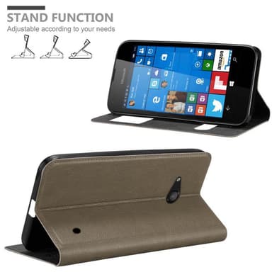 Nokia Lumia 550 lommebokdeksel cover (brun)