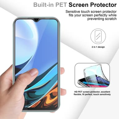 Xiaomi RedMi 9T Deksel 360 Case Cover (gjennomsiktig)